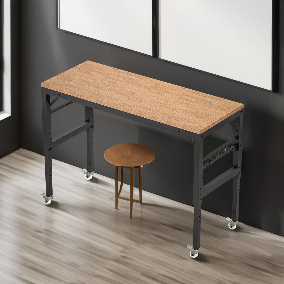 60-Inch Heavy-Duty Adjustable Garage Workbench