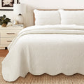 Serenity Ivory Reversible Cotton Quilt Set