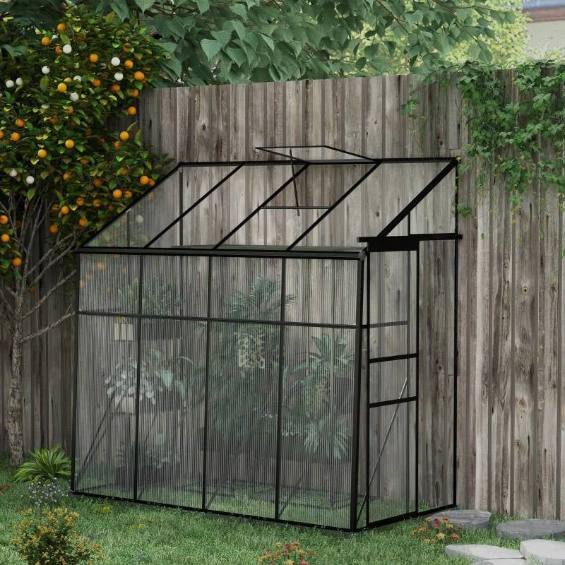 8.3' x 4.1' Lean-To Polycarbonate Greenhouse