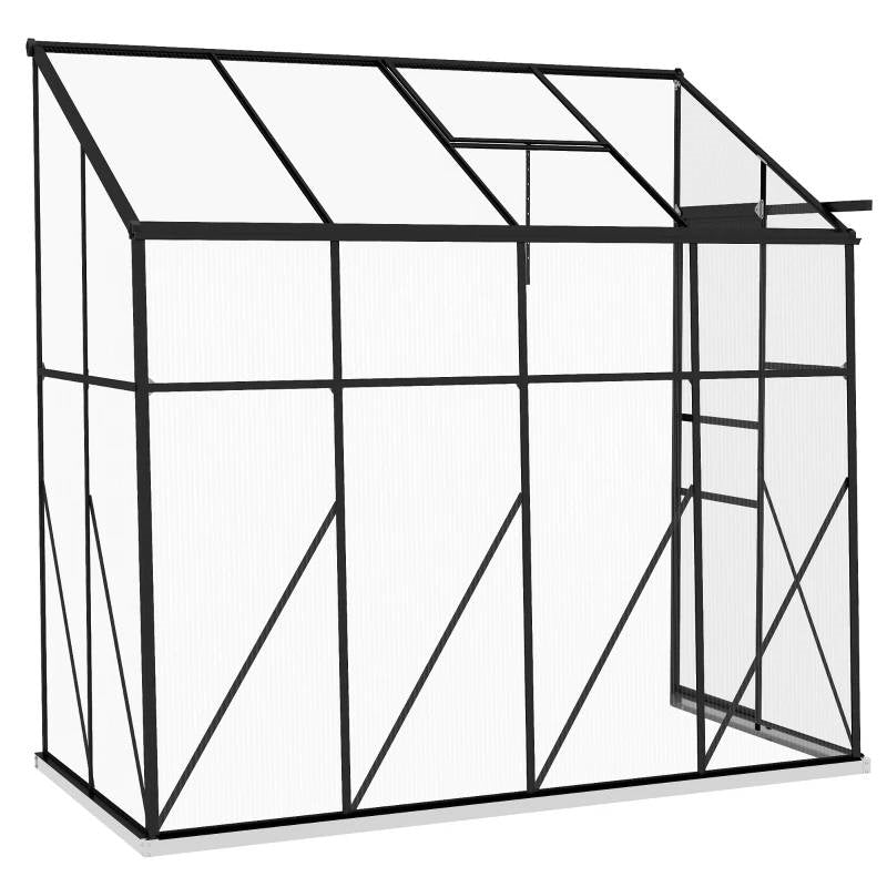 8.3' x 4.1' Lean-To Polycarbonate Greenhouse