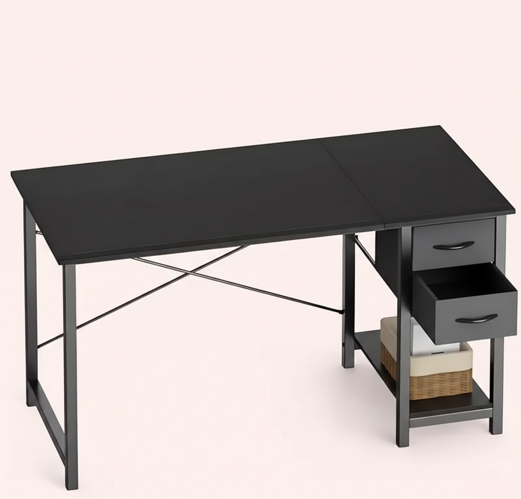 Modern Computer Desk with Storage Drawers