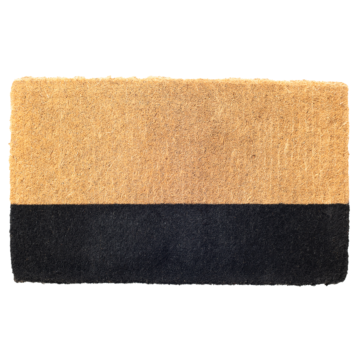 Fab Habitat Black Belt Natural & Black Coir Doormat
