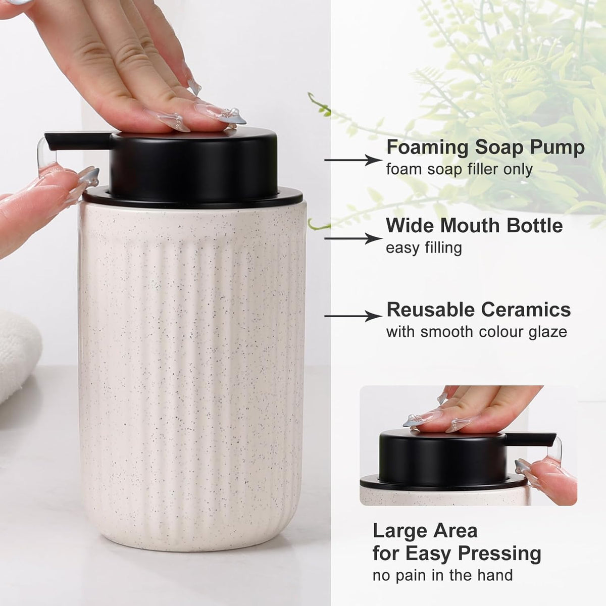 BosilunLife 4-Piece Eco-Clay Bathroom Accessory Set
