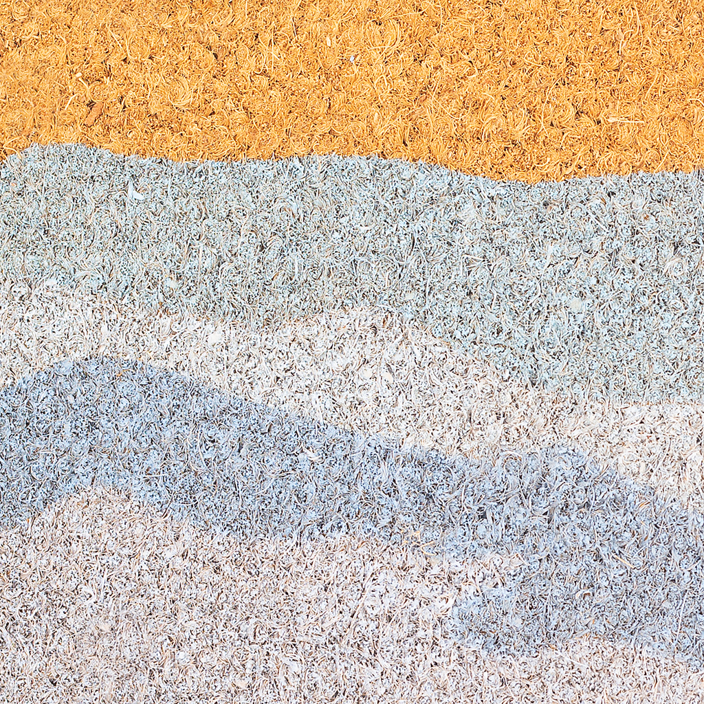 Fab Habitat Shades of Sea Blue Coir Doormat