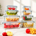 16-Piece Glass Food Storage Container Set