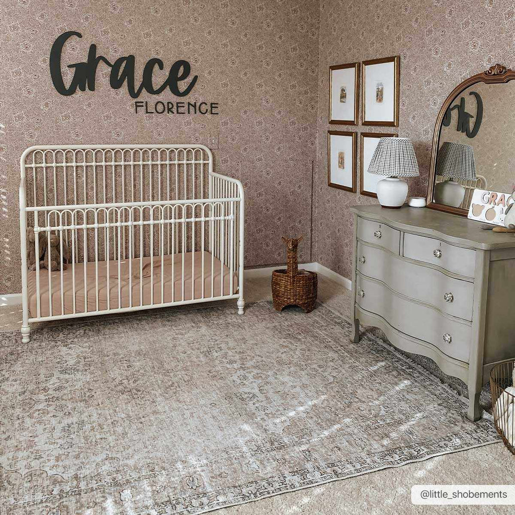 Cream Washable Area Rug