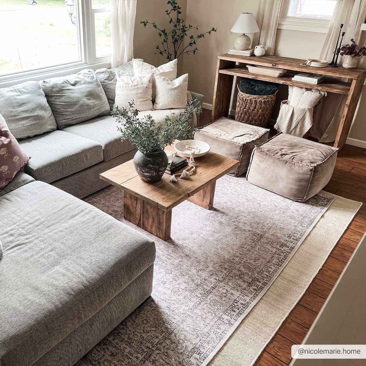 Cream Washable Area Rug