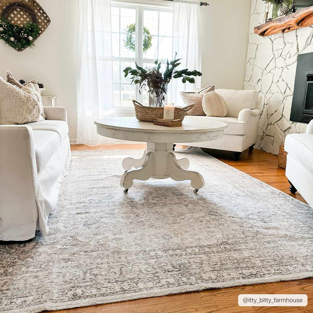 Cream Washable Area Rug