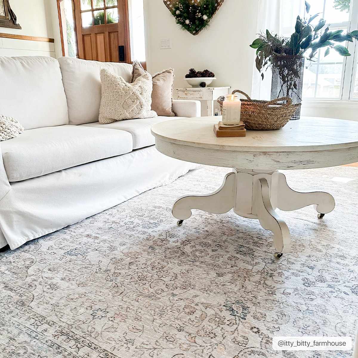 Cream Washable Area Rug