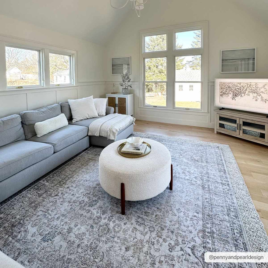 Cream Washable Area Rug