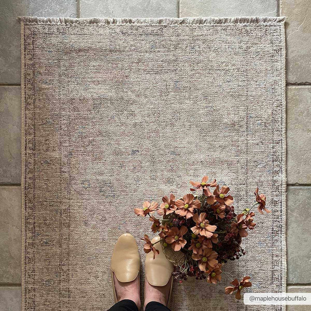 Cream Washable Area Rug