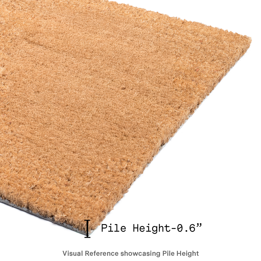Fab Habitat Cursive Hello Dark Blue Coir Doormat