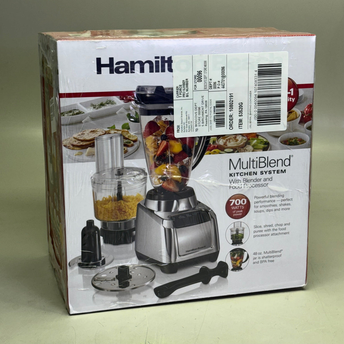 Hamilton Beach Blender & Food Processor Kitchen System