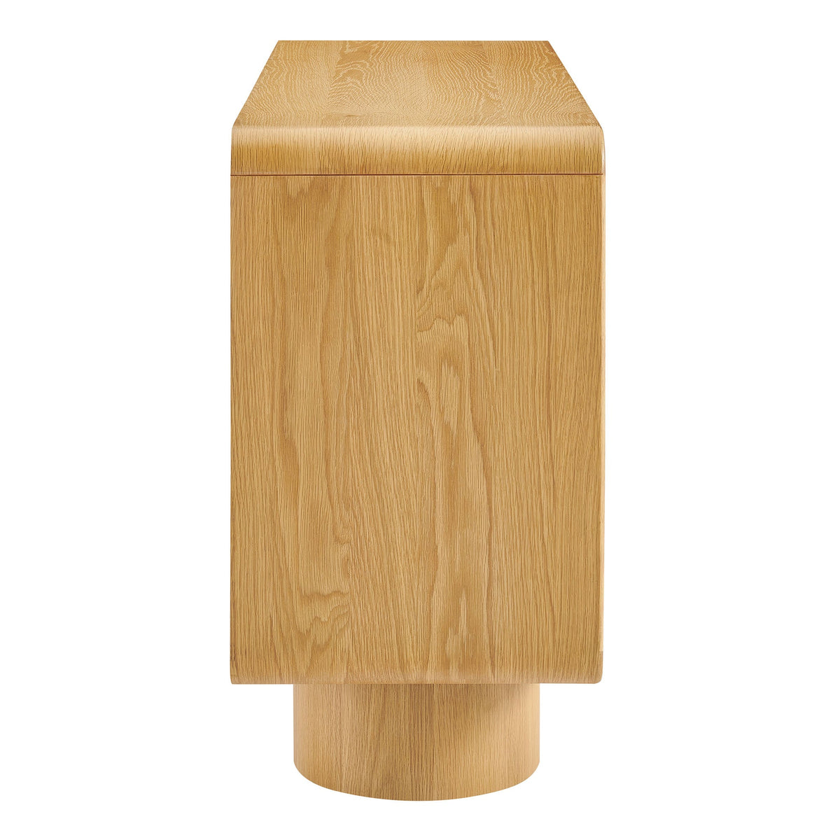 Lumo 3-Door Curved Wood Accent Cabinet