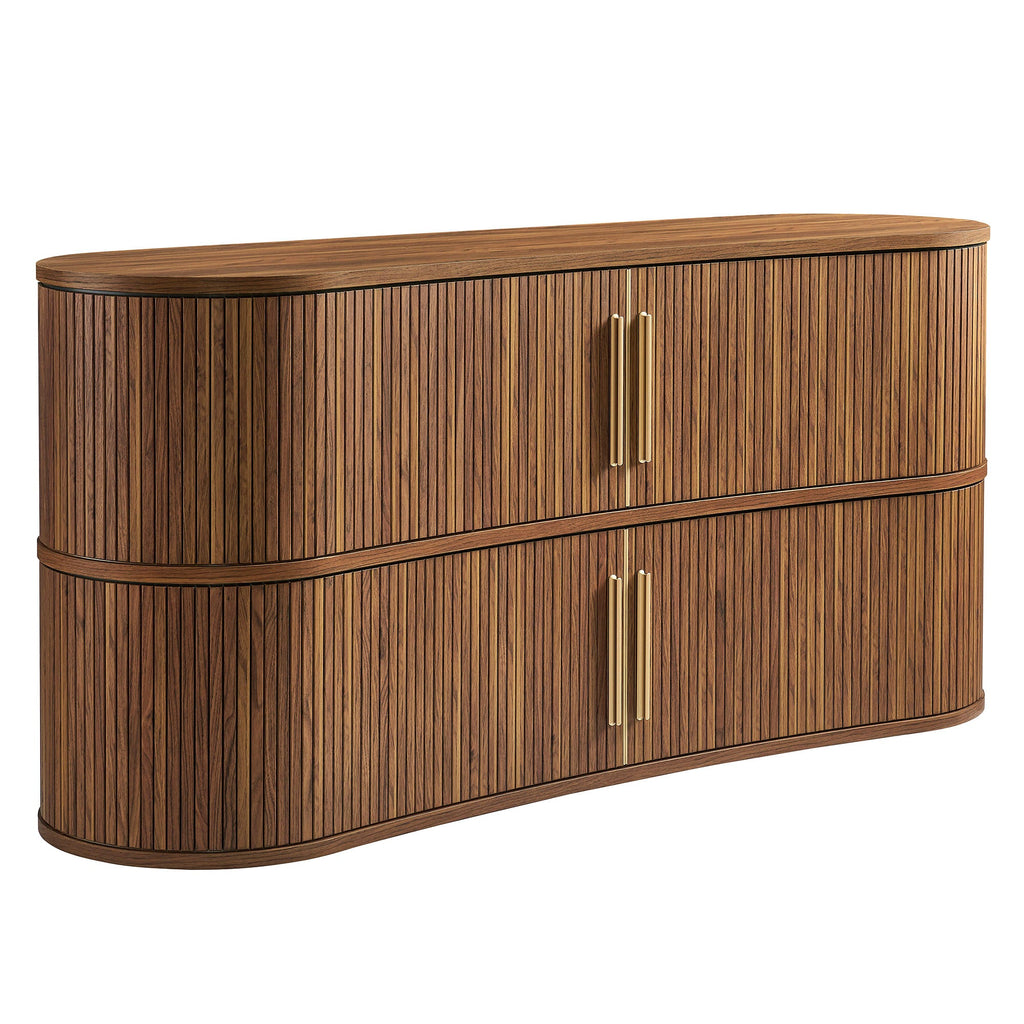 Radcliffe 63-Inch Curved Fluted Sideboard Buffet Cabinet