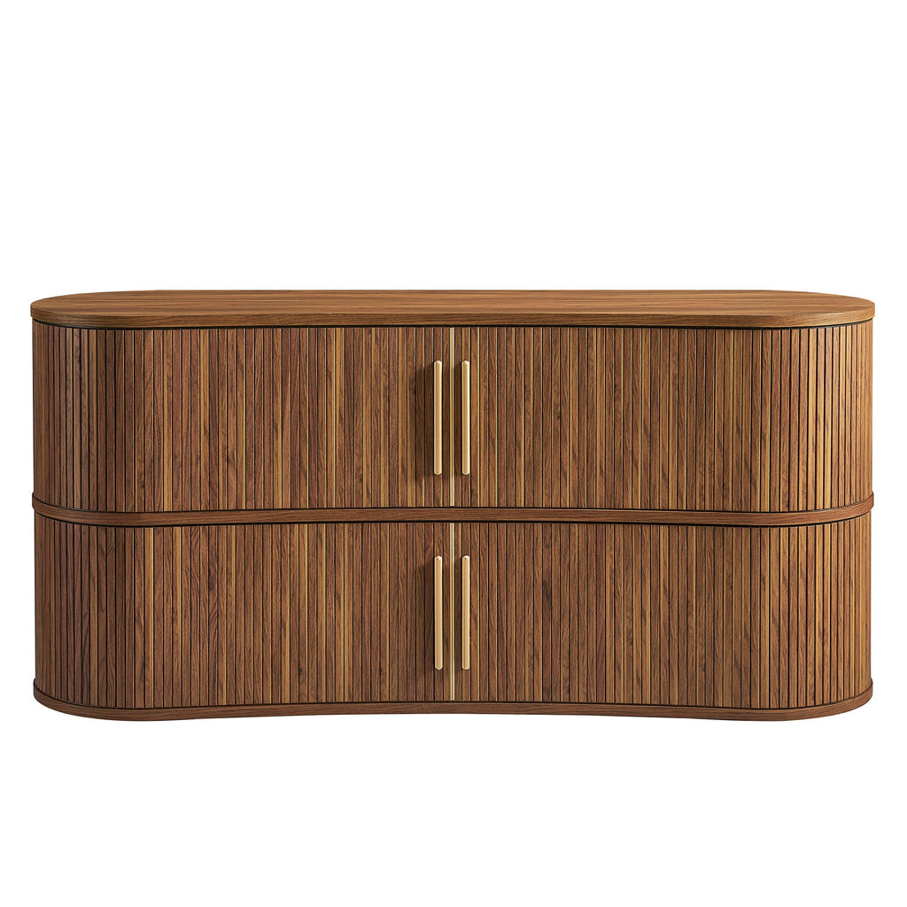 Radcliffe 63-Inch Curved Fluted Sideboard Buffet Cabinet