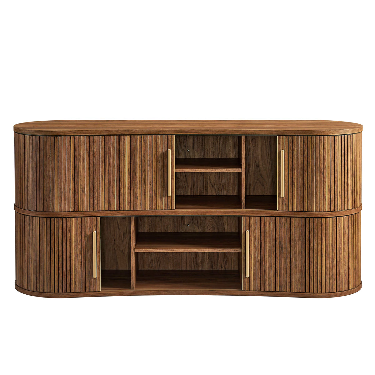 Radcliffe 63-Inch Curved Fluted Sideboard Buffet Cabinet