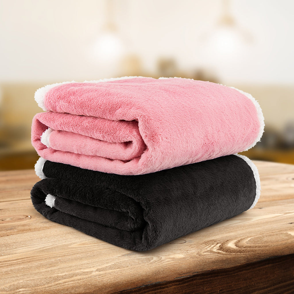 Heated Sherpa Throw Blanket with 10 Heat Settings