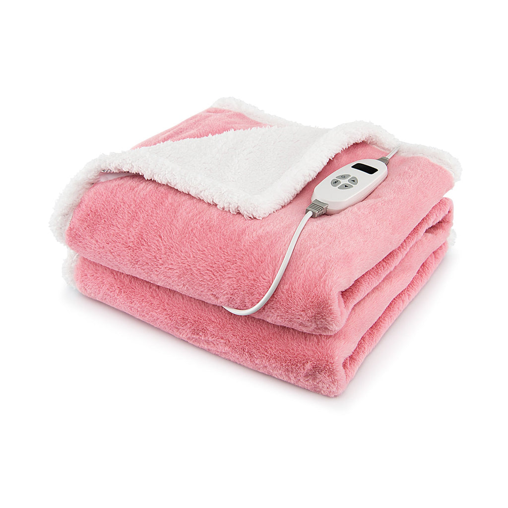 Heated Sherpa Throw Blanket with 10 Heat Settings