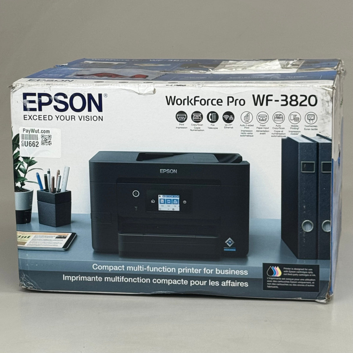 Epson WorkForce WF-3820 Wireless All-in-One Printer (Open-Box / Slightly Used)