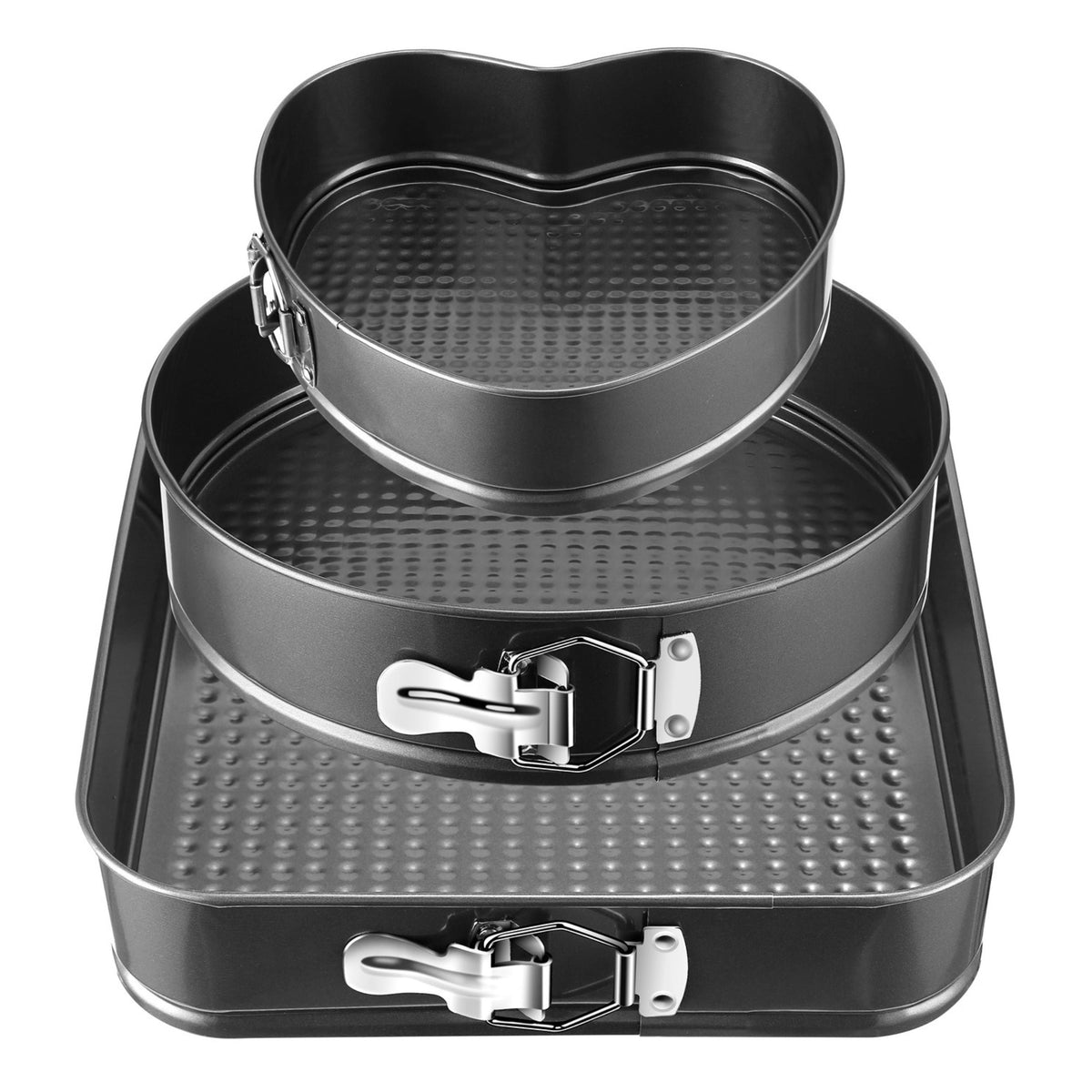 3-Piece Nonstick Springform Cake Pan Set