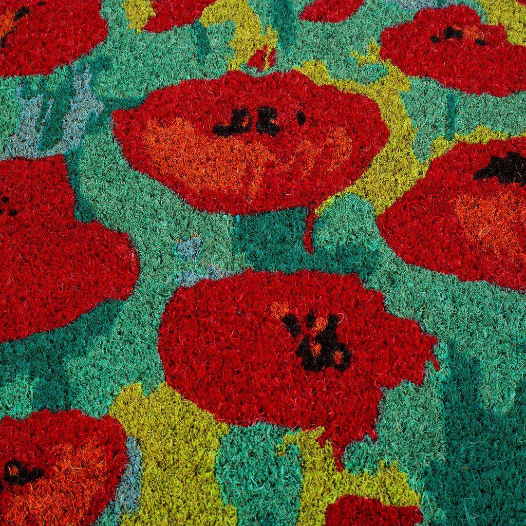 Fab Habitat Field of Poppies Coir Doormat