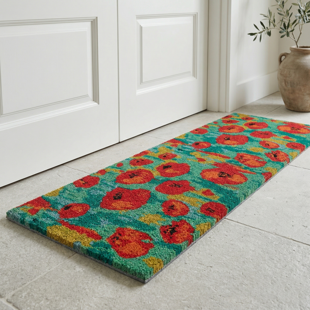 Fab Habitat Field of Poppies Coir Doormat