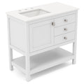 Freestanding White Bathroom Vanity with Basin & Storage