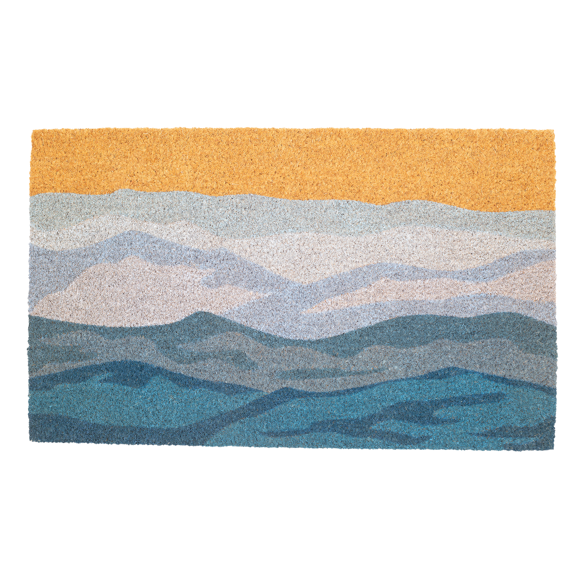 Fab Habitat Shades of Sea Blue Coir Doormat