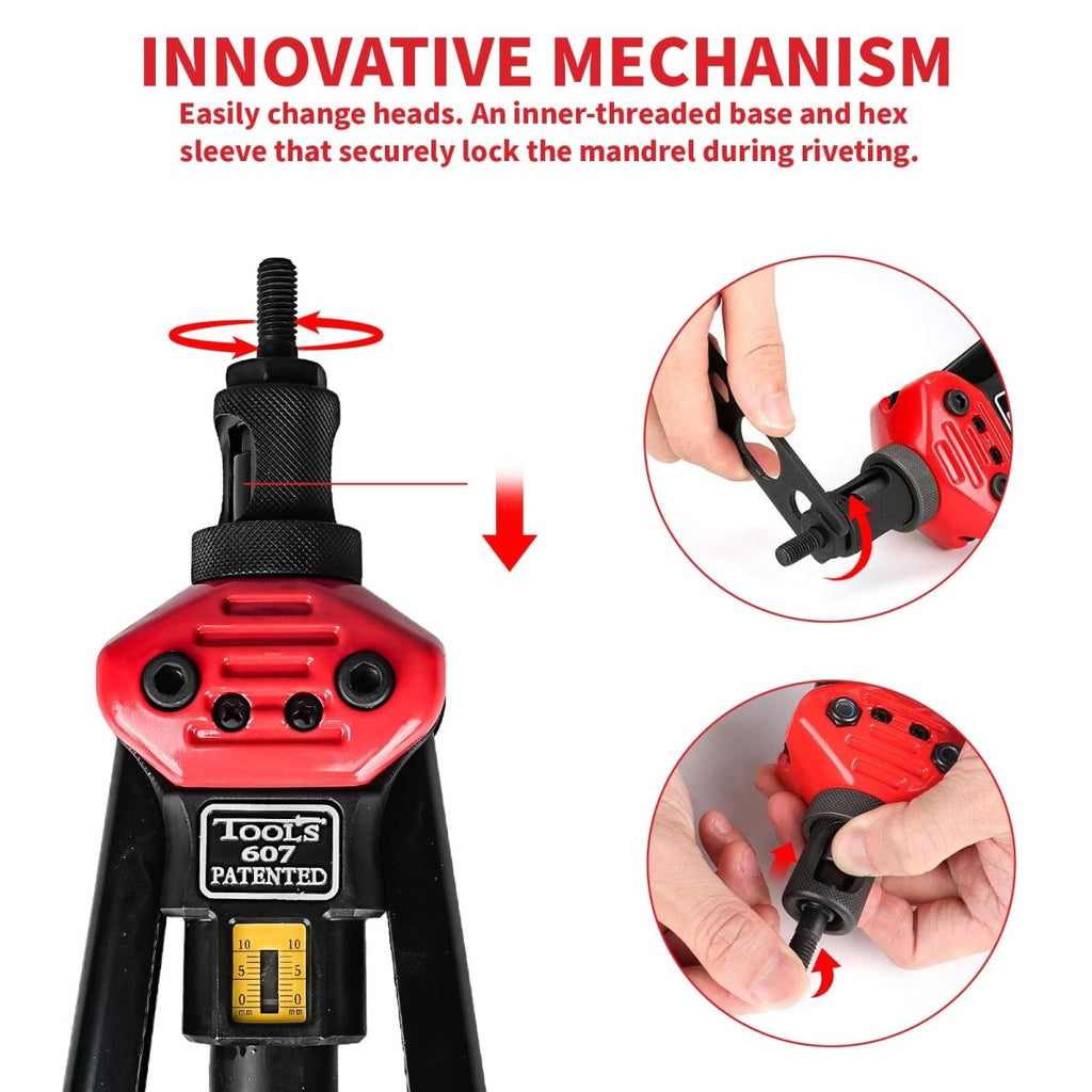 16" Rivet Nut Gun Kit with 15 Mandrels