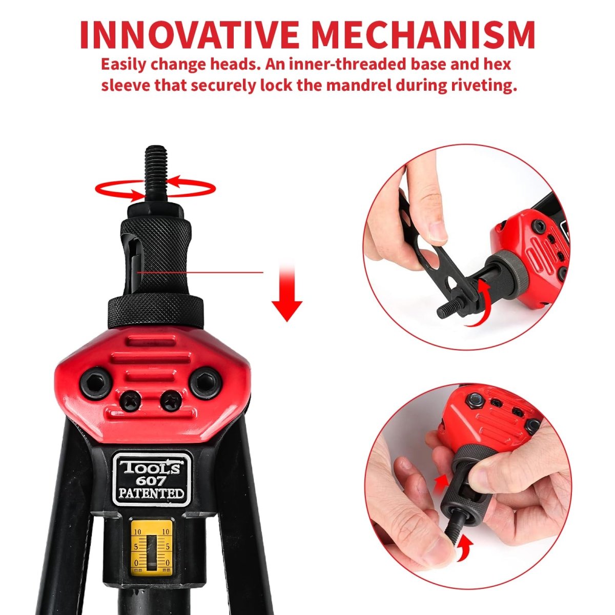 16" Rivet Nut Gun Kit with 15 Mandrels