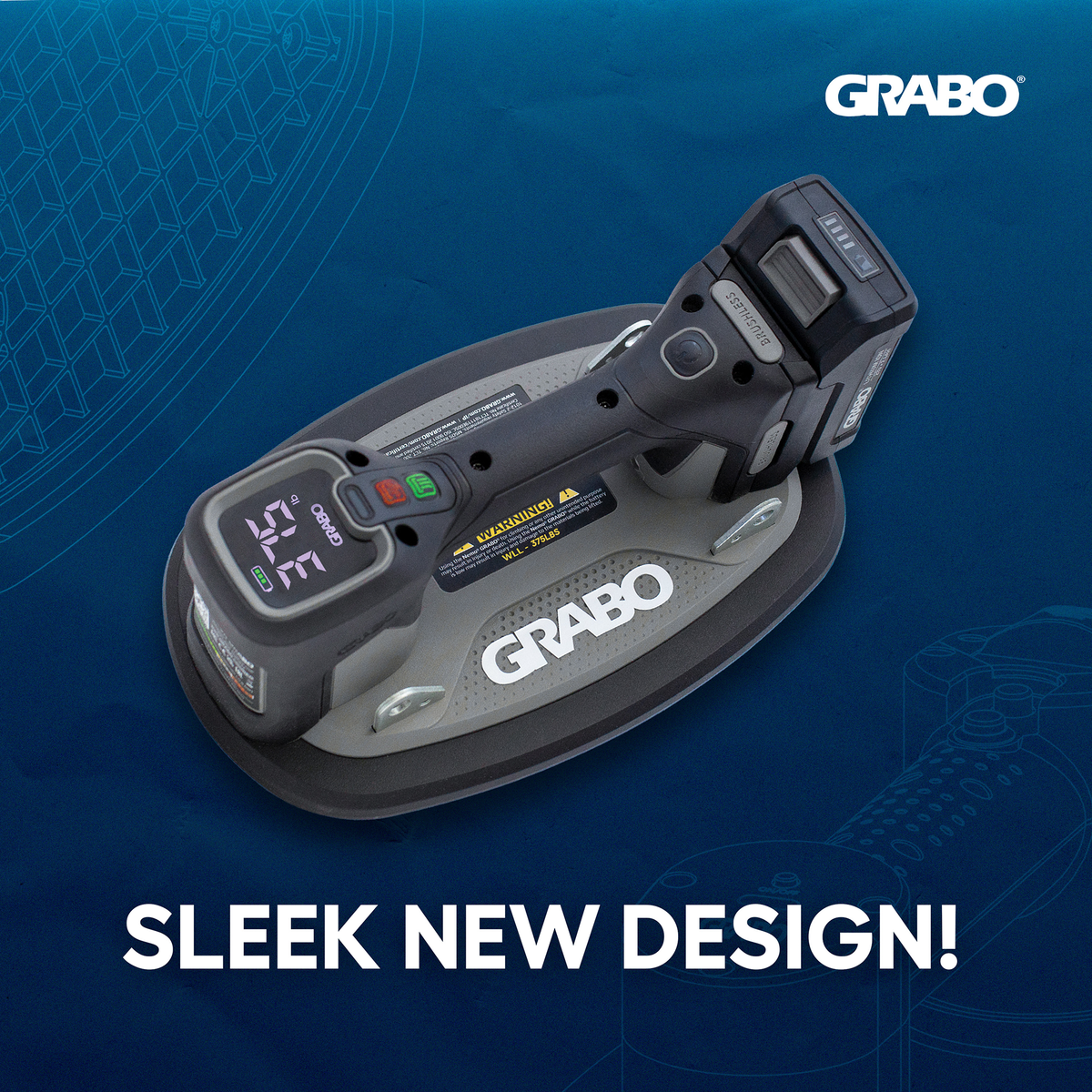 GRABO Pro Cordless Suction Lifter – 375 lb