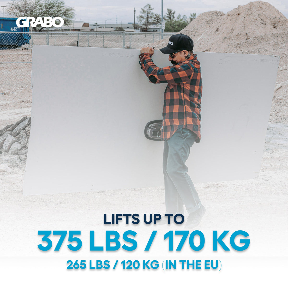 GRABO Pro Cordless Suction Lifter – 375 lb