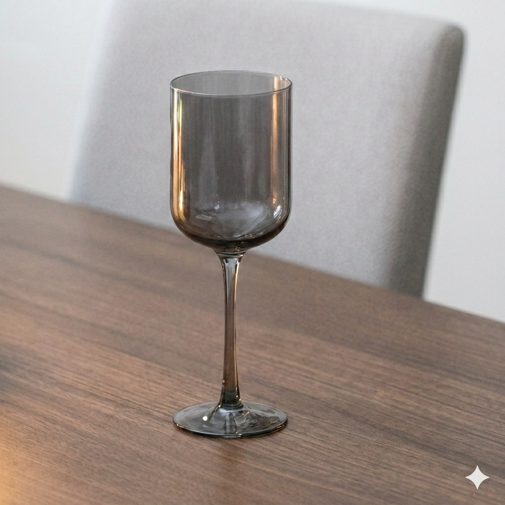 Smoky stemmed Wine Glass - Set of 4
