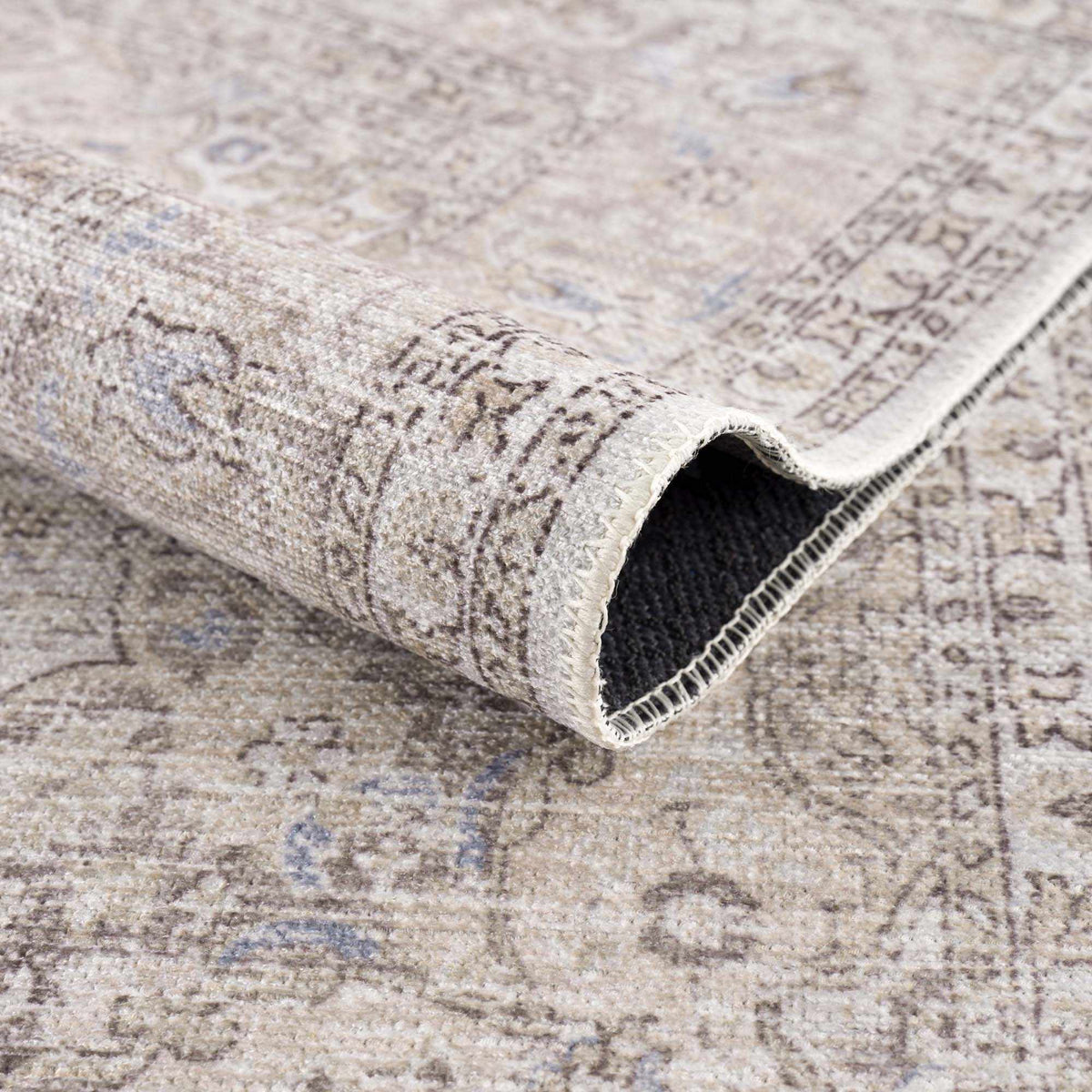 Cream Washable Area Rug