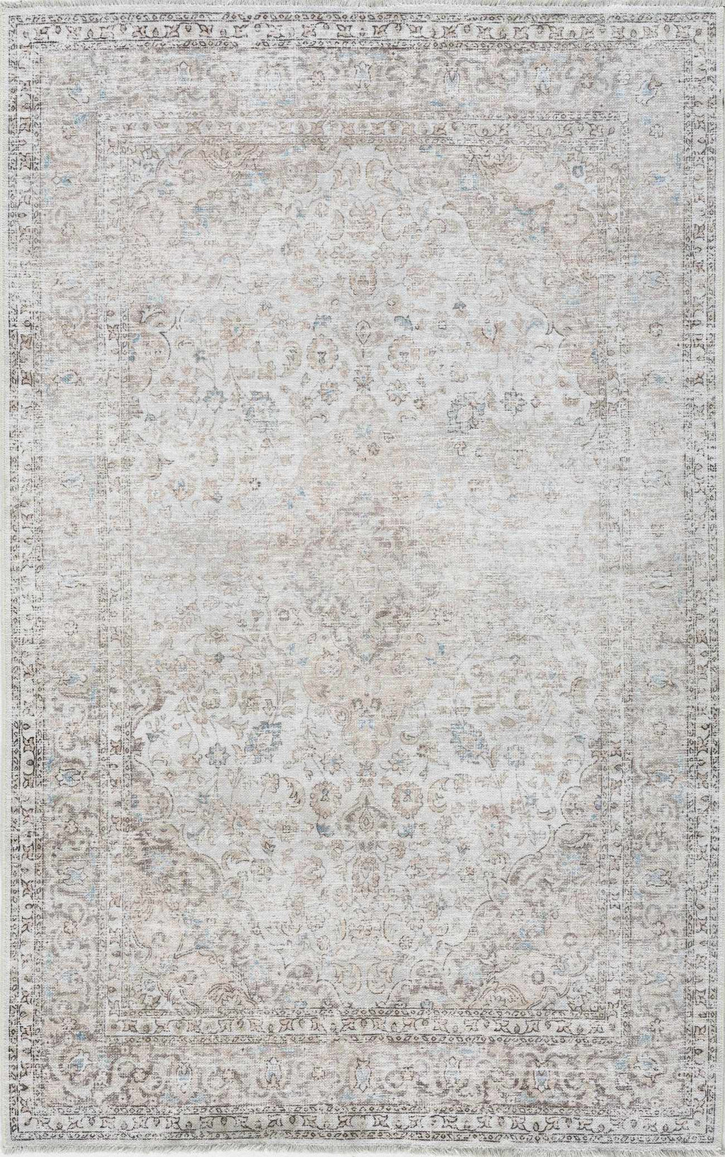 Cream Washable Area Rug