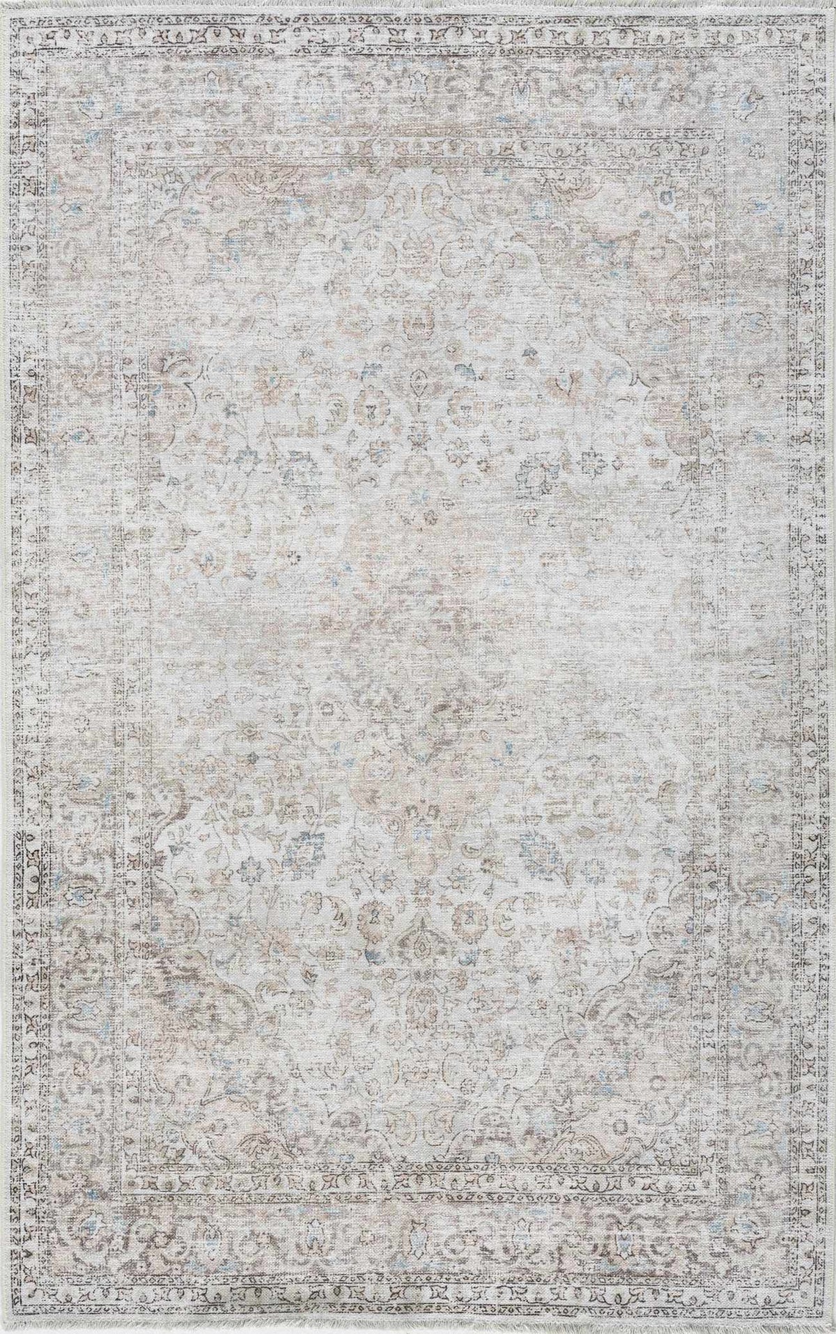 Cream Washable Area Rug