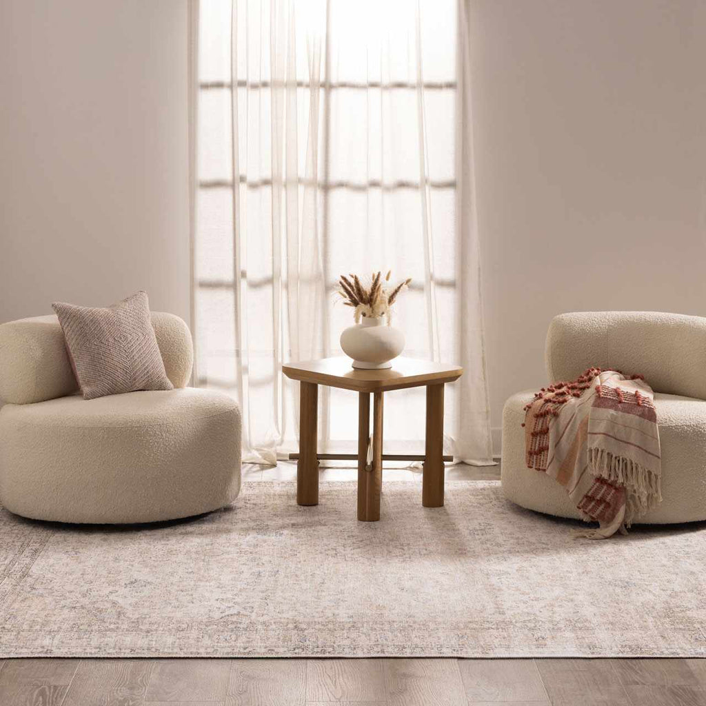 Cream Washable Area Rug