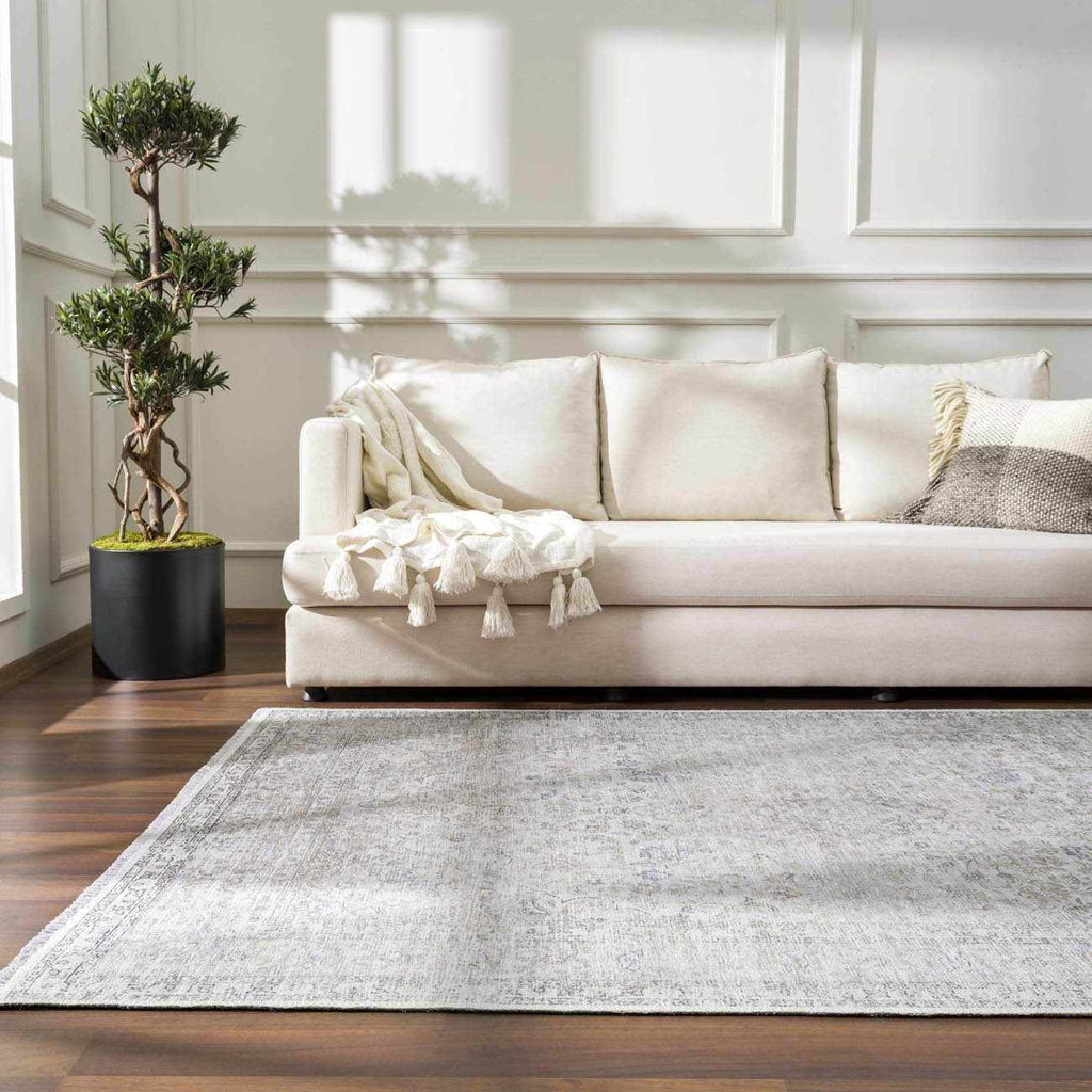 Cream Washable Area Rug