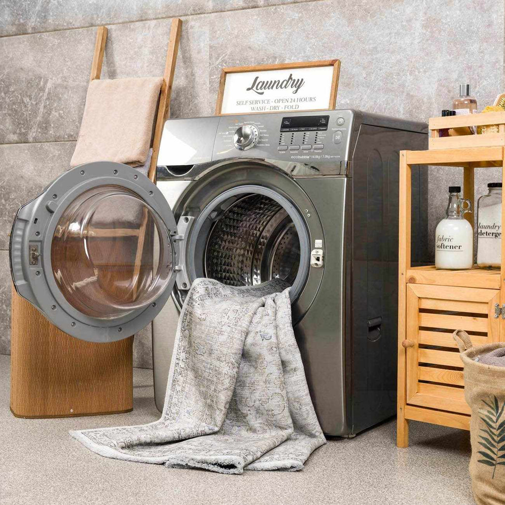 Cream Washable Area Rug