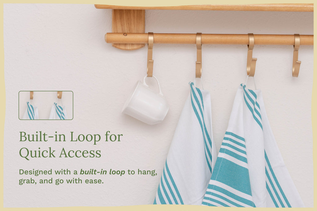 Organic Cotton Striped Kitchen Towels – Set of 6