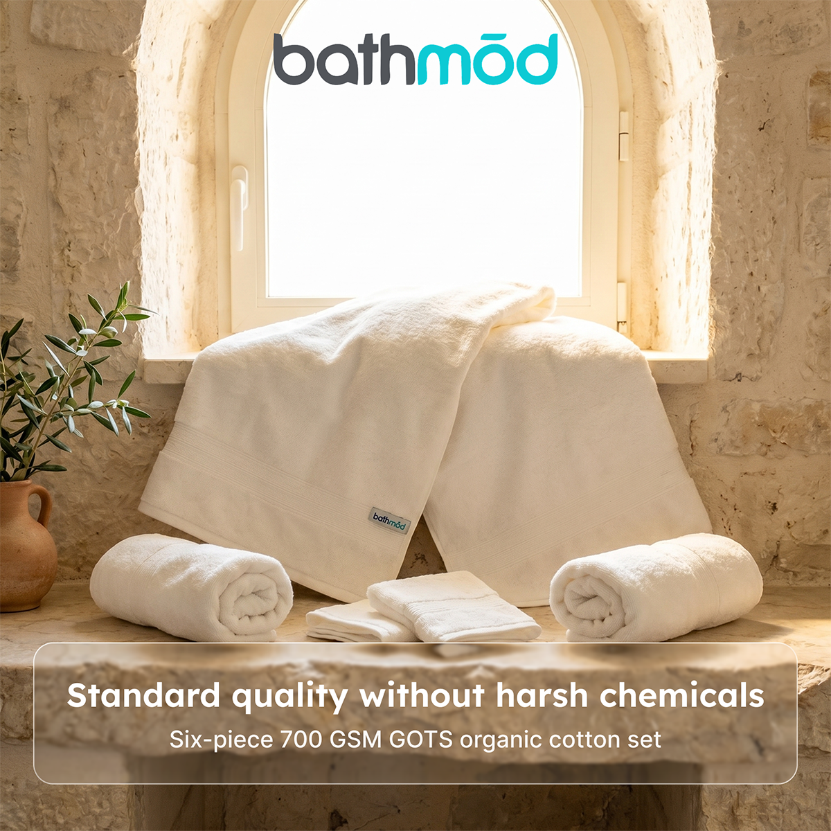 Luxury Organic 6-Piece Bath Towel Set – 700 GSM