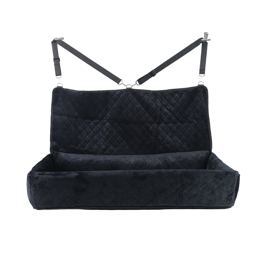 Huntley Pet Dog Car Seat for Large Dogs, Pet Booster Back Set Bed, Black