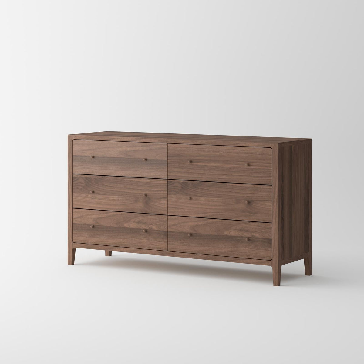 Isabella Mid-Century Bedroom Set – Solid American Walnut