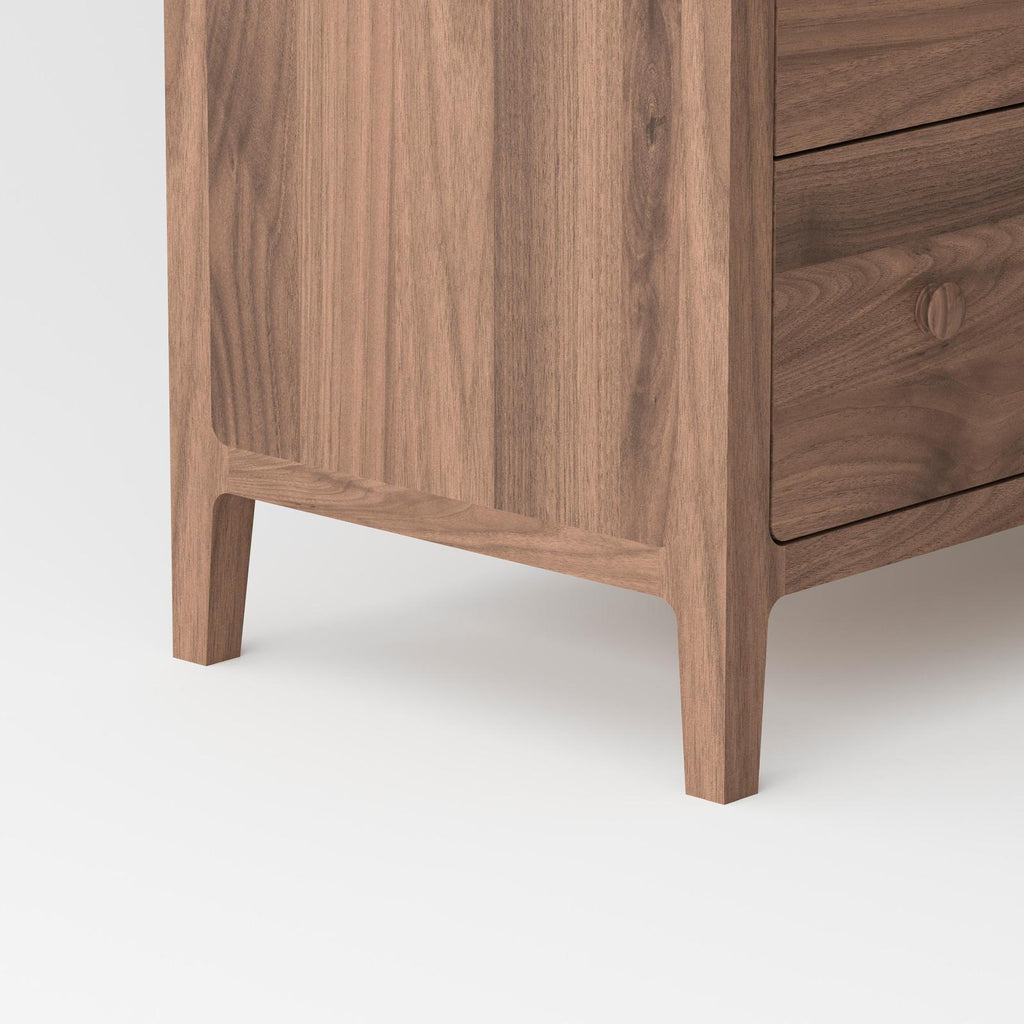 Isabella Mid-Century Bedroom Set – Solid American Walnut