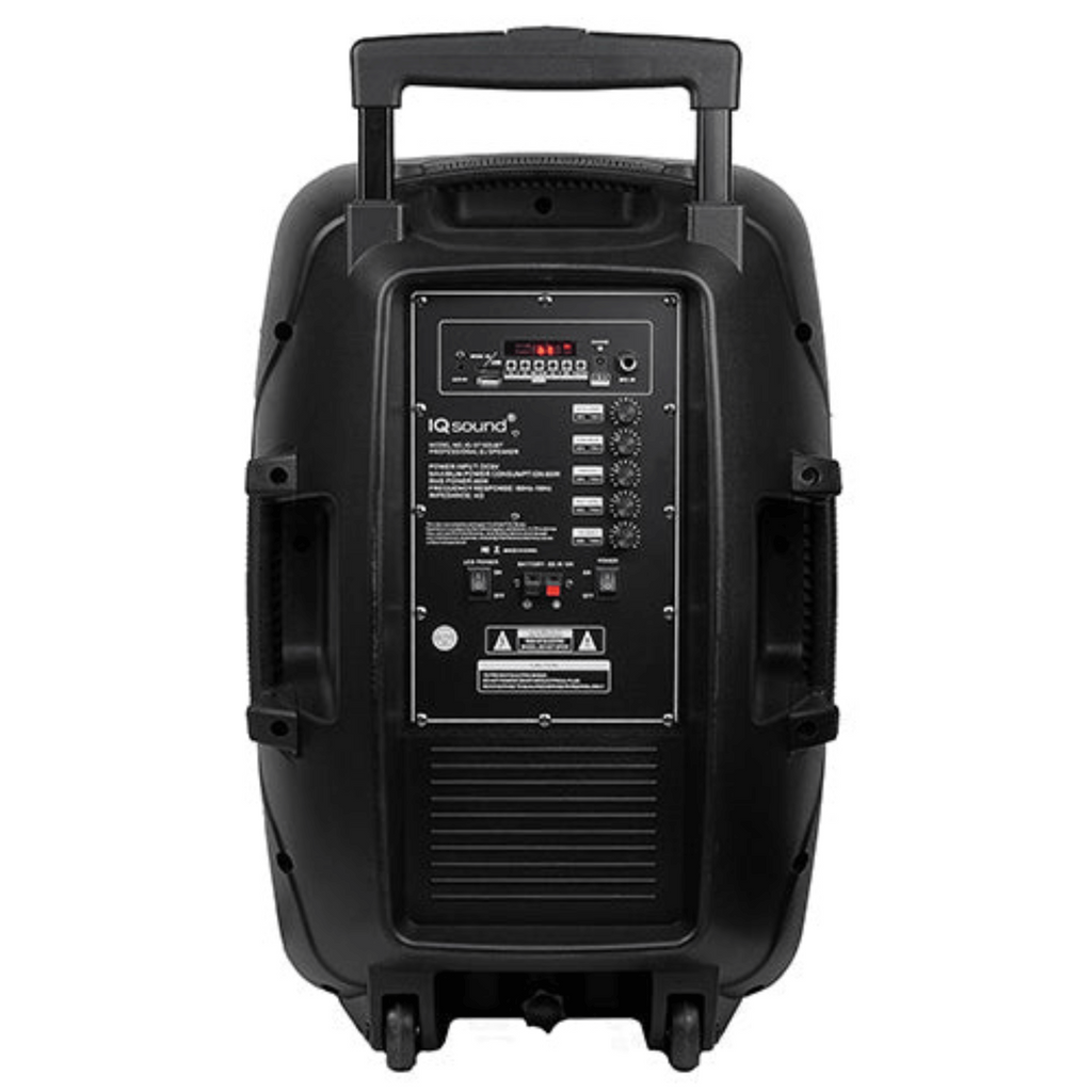 IQ Sound 15-Inch Portable Bluetooth Speaker with Mic