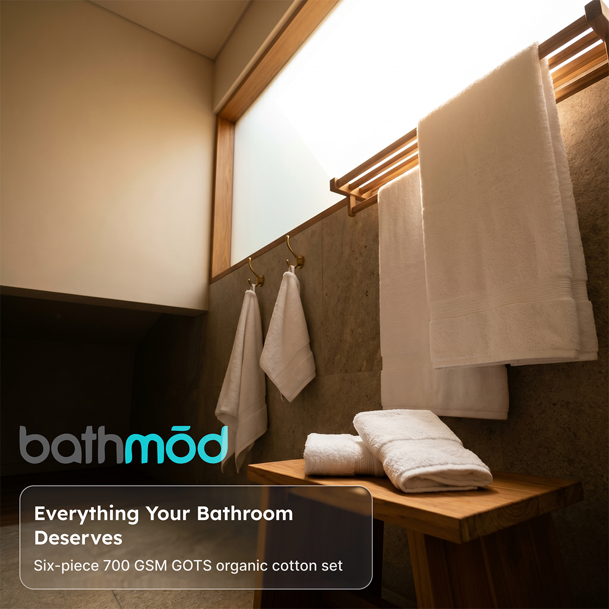 Luxury Organic 6-Piece Bath Towel Set – 700 GSM