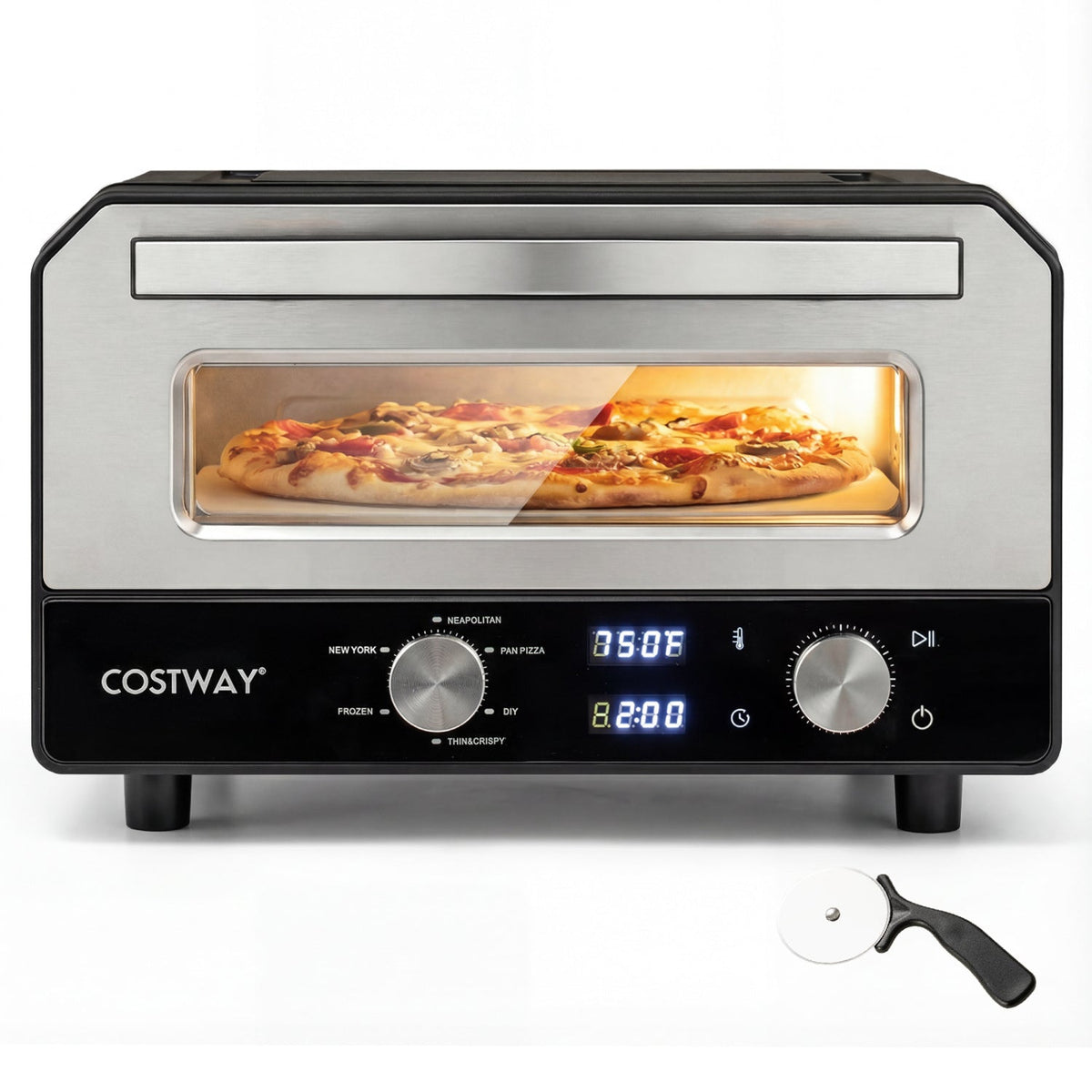 12-Inch Indoor Electric Countertop Pizza Oven