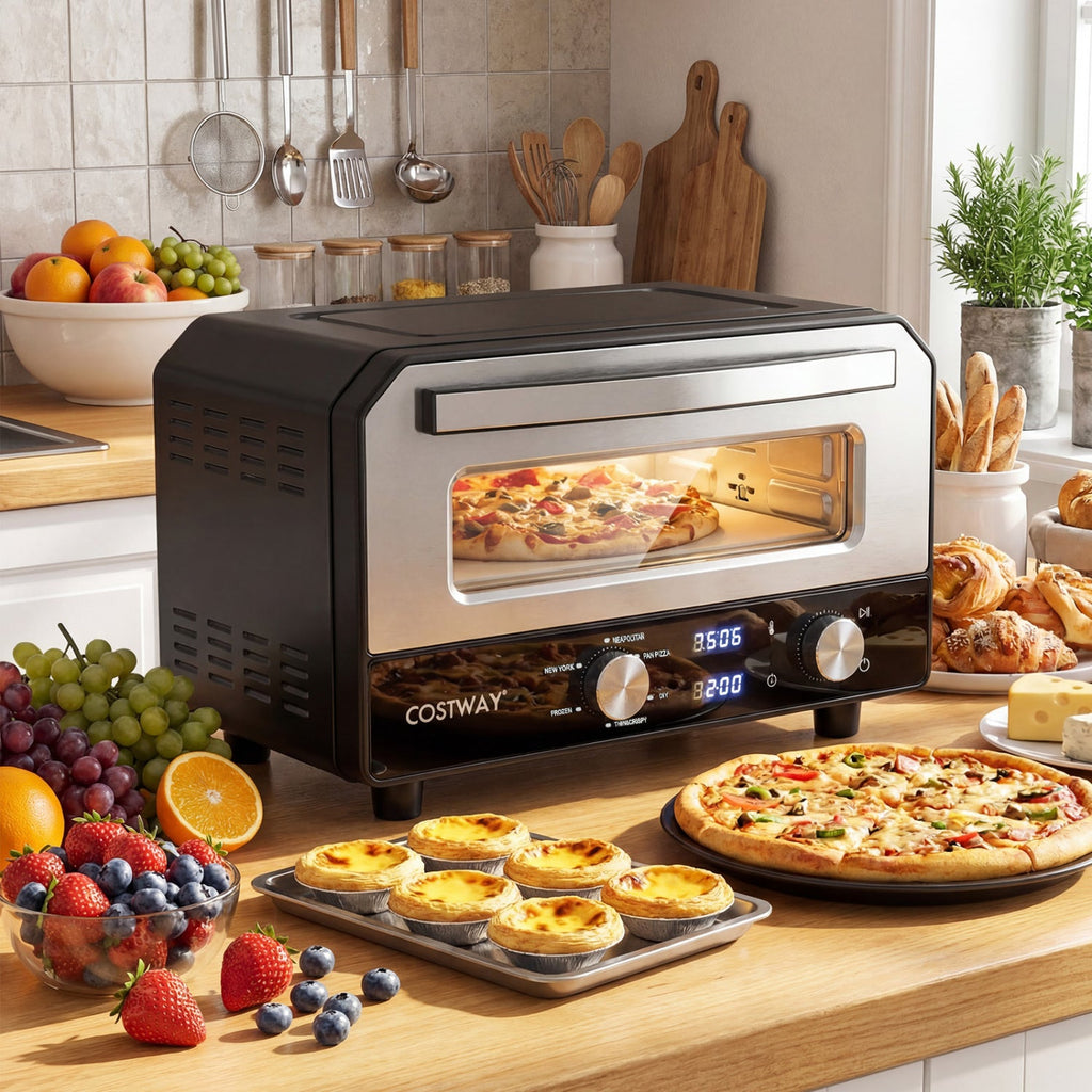 12-Inch Indoor Electric Countertop Pizza Oven