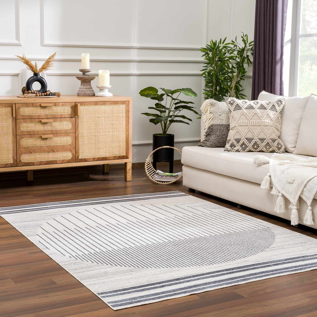 Boutique Rugs Thad Washable Area Rug – Medium Gray